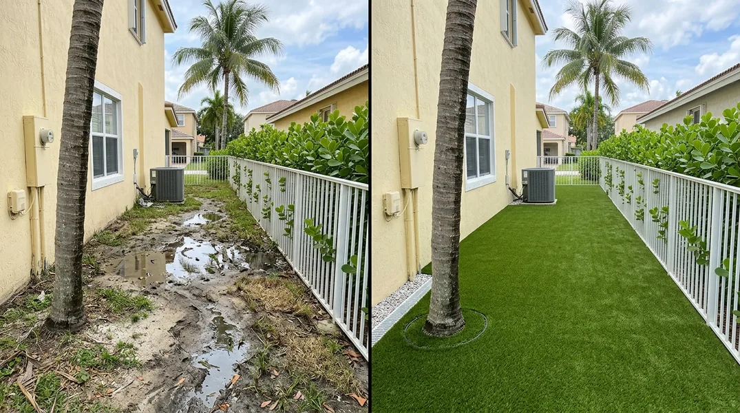 Result artificial grass installation in Miami - Miami Turf Installation